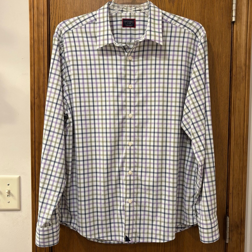 UNTUCKit performance Hawkins button down, XL